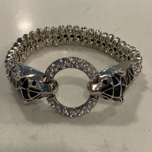Jaguar Stretch Bracelet with faux diamond detail